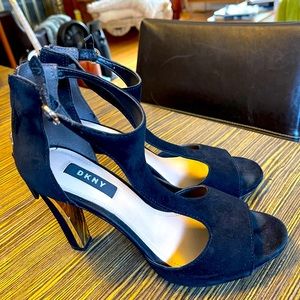 DKNY suede heels